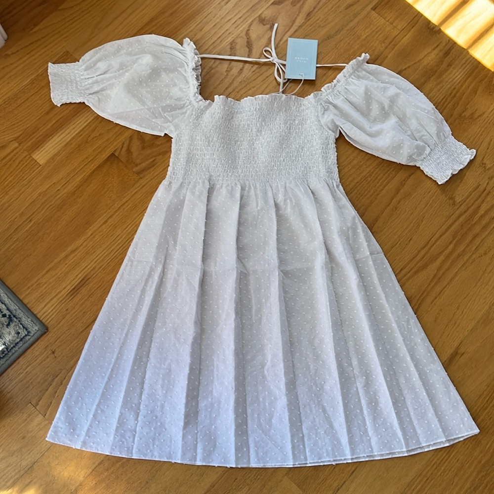 Hill House White Puff Sleeve Dress